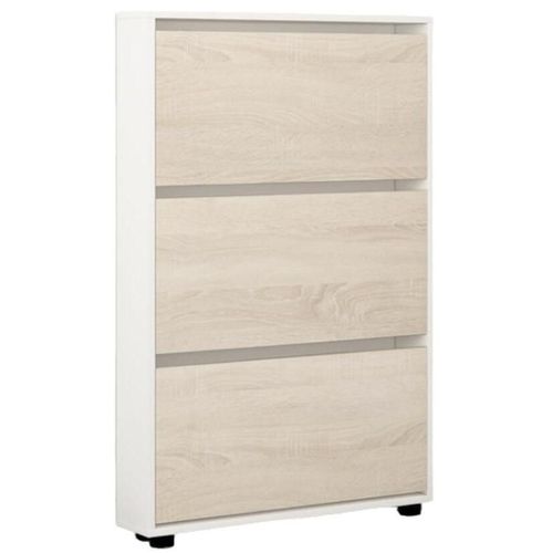cumpără Raft pentru încălțăminte Mobildor-Lux Leo Slim 50x16x125H cm White/Sonoma în Chișinău 