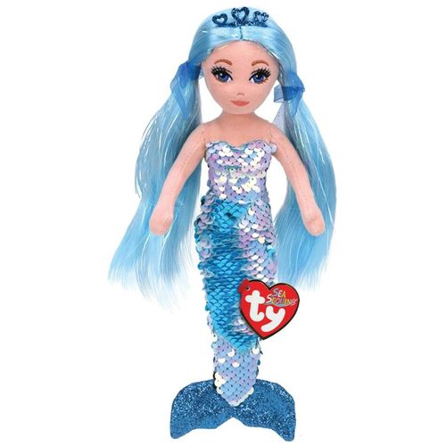 купить Мягкая игрушка TY TY02102 INDIGO sequin aqua mermaid 27 cm в Кишинёве 