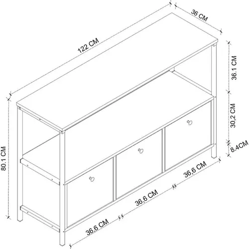 купить Тумба Bofigo 29-03-08 Anthracite в Кишинёве 