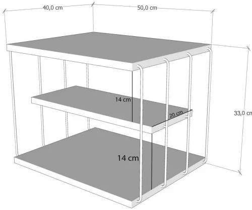 cumpără Măsuţă cafea Trendy Lifon -Alb 50x40x34cm în Chișinău 