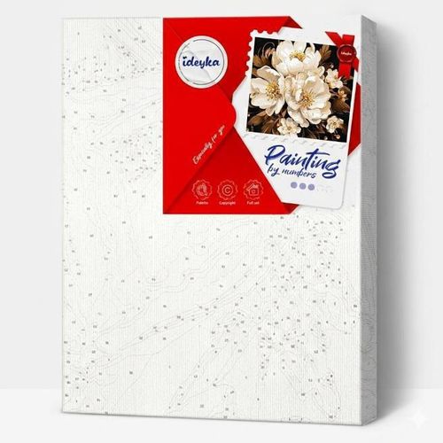 купить Картина по номерам Ideyka KHO3271 40x50cm Eco, Tandrete alba cu vopsele metalic extra в Кишинёве 