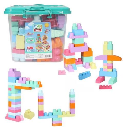 cumpără Set de construcție miscellaneous 03127 Găleată cu blocuri pastel Play Blox, 107 piese în Chișinău 