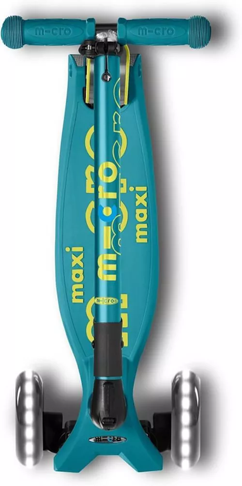 cumpără Trotinetă Micro MMD097 Maxi Deluxe Foldable LED Petrol Green în Chișinău 