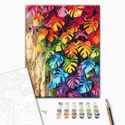 cumpără Tablou pe numere BrushMe RBS32082FC 30x40сm (fără cutie) Frunze colorate în Chișinău 