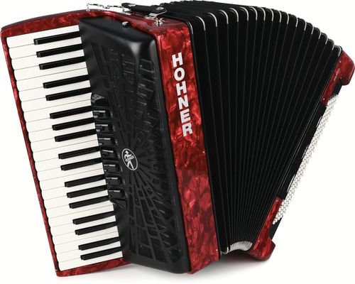 cumpără Pian digital Hohner Bravo III 120 silent key Red (16832) în Chișinău 