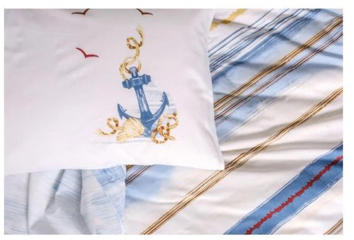 cumpără Lenjerie de pat Cotton Box Moreno Blue Ranfors (2 persoane Euro) în Chișinău 