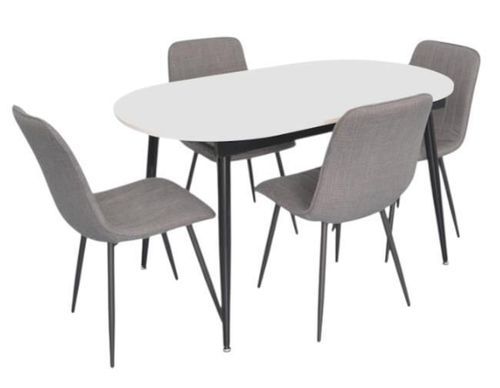 купить Комплект стол и стулья Evelin di Costacurta стол DT-533R B + 4 стула YTC-078B Bjorn-13 (Grey) в Кишинёве 