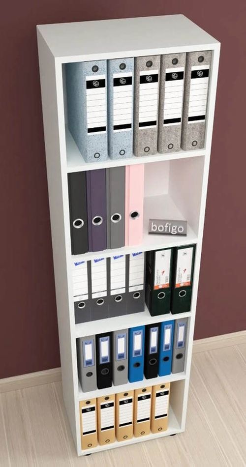 купить Офисный стеллаж Nex Home Folder, 49x30x178 cm, Белый  (13-25-01) в Кишинёве 