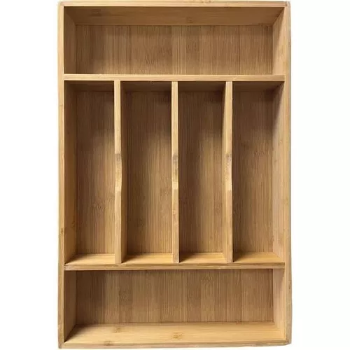 cumpără Suport tacâmuri EuroGold 7108200008 Cutie depozitare cu 6 compartimente din bambus, 45.5x30.5cm în Chișinău 