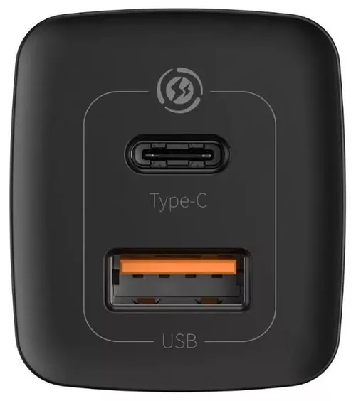 купить Зарядное устройство сетевое Baseus CCGAN2L-B01 Home Charger GaN2 Lite, 2xUSB (C + U), 65W, Black в Кишинёве 