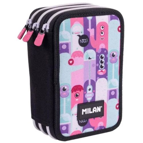 купить Школьный пенал Milan 081364ALN2 Penar Aliens (3 compart., echipat) в Кишинёве 