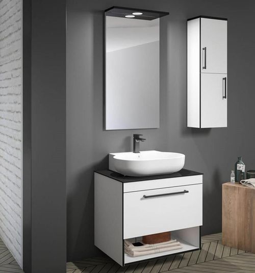 купить Зеркало для ванной Orka Knidos 52x99 cm Black (Siyah) в Кишинёве 