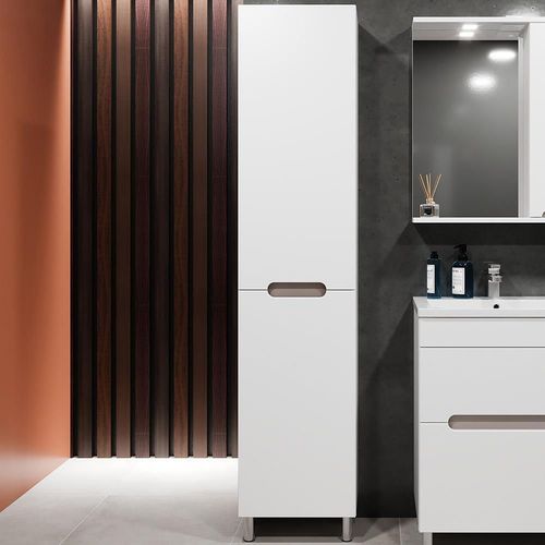 cumpără Dulap penal Bayro Etna с корзиной 416x1900 левый белый мат în Chișinău 