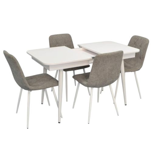cumpără Set masă și scaune Evelin di Costacurta стол DT-432-1R Wh + 4 стула YTC-080Wh Grey în Chișinău 
