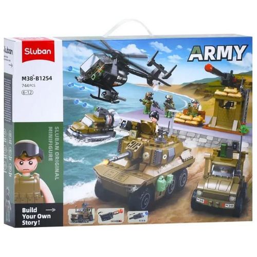 купить Конструктор Sluban B1254 Vehicule militare, 744 elem. в Кишинёве 