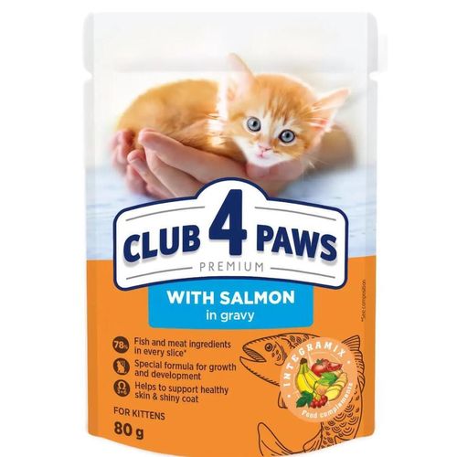 купить Корм для питомцев CLUB 4 PAWS 24231012 Plic junior somon sos 24x80g в Кишинёве 