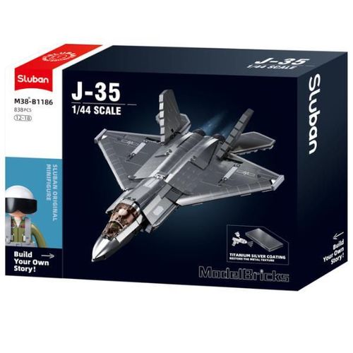 cumpără Set de construcție Sluban B1186 Set de construcție Avion invizibil Stealth J35, scara 1:44, 812 elem. în Chișinău 