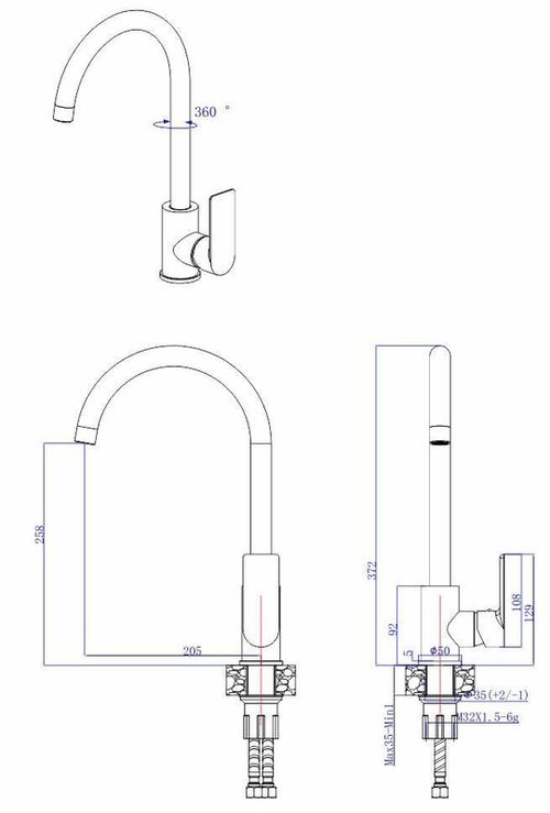 купить Смеситель кухонный Mat|eco Breno 1133 никель браш в Кишинёве 