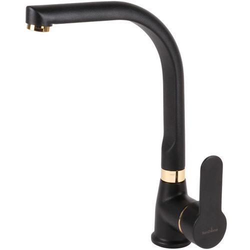 купить Смеситель кухонный SanDonna F7103 negru/elem.aurii в Кишинёве 