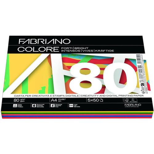 купить Бумага офисная Fabriano 19100809 Hartie Colore А4, 80g/m2, 250 foi mixt intensiv в Кишинёве 
