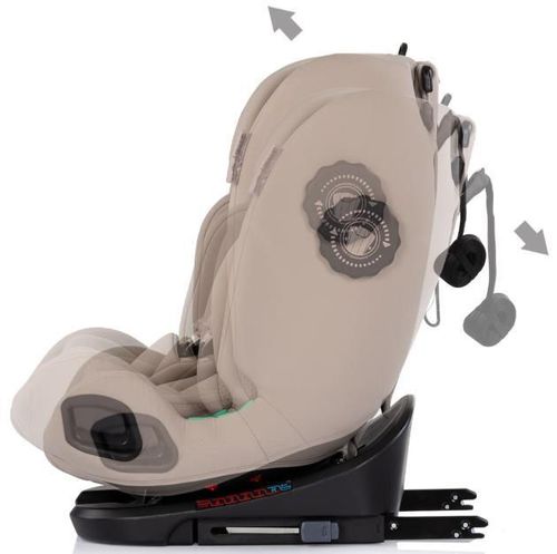 cumpără Scaun auto Chipolino STKTHG02603LA I-Size 40-150cm Isofix 360 Techno iGrow latte în Chișinău 