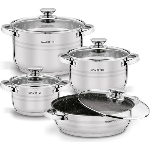 купить Набор посуды Konighoffer Набор посуды Bari Silver 8pcs в Кишинёве 