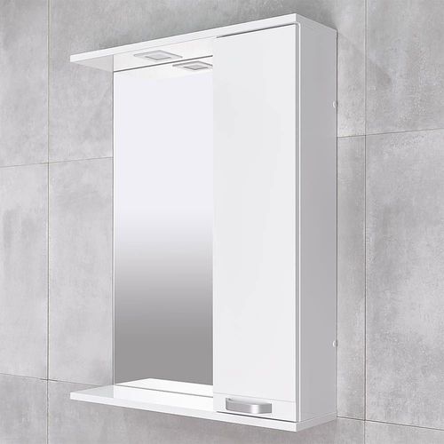 купить Зеркало для ванной Bayro Rivera Pro 650x750 правый белый в Кишинёве 
