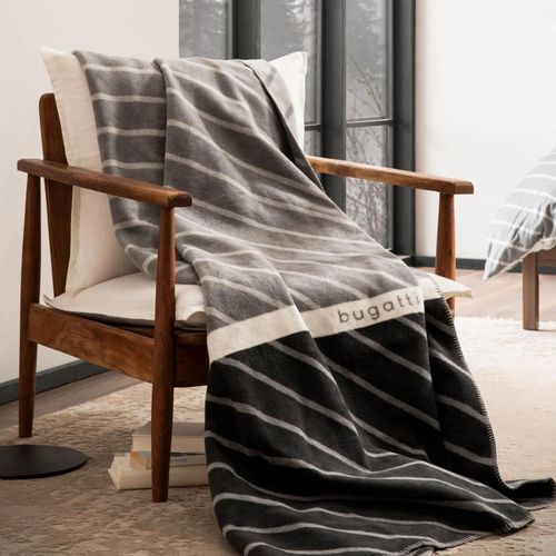 купить Домашний текстиль Bugatti fashion 2630/800 Jacquard Decke Grey в Кишинёве 