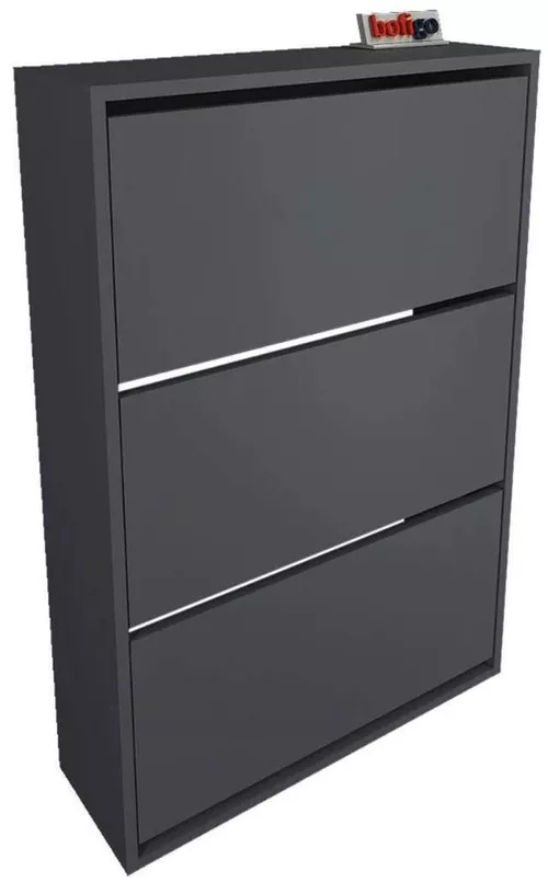 купить Полка для обуви Nex Home Полка для обуви, 3 отделения, 74x24x111 см, Антрацит (18-03-08) в Кишинёве 