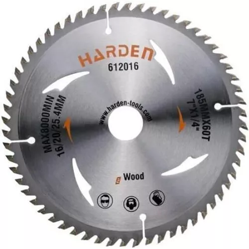 cumpără Disc de tăiere Harden 612016 Disc circular, pentru lemn 185 mm x 60 Pro în Chișinău 