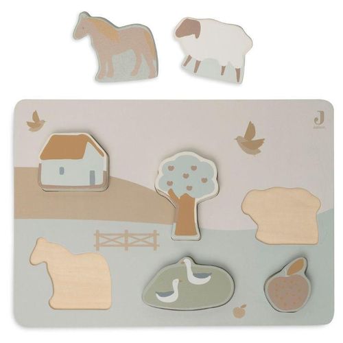 купить Головоломка Jollein 105-001-67021 Puzzle Farm (din lemn) в Кишинёве 