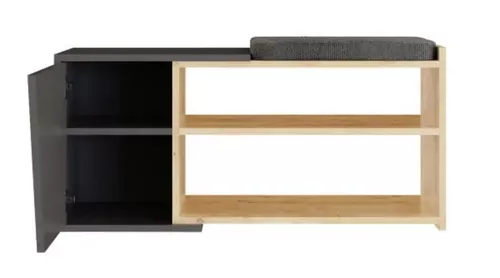cumpără Raft pentru încălțăminte Trendy Fiona, Stejar, Antracit 104x37x47cm în Chișinău 