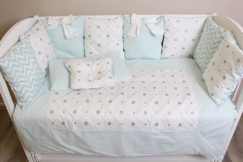купить Детское постельное белье PernaMea Set lenjerie 8 piese Perne Turcoaz (PM.101650/3) в Кишинёве 