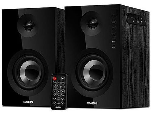 cumpără Active Speakers SVEN SPS-721 Black, RMS 50W, 2x25W, Bluetooth, USB port, SD slot, дерево/lemn (boxe sistem acustic/колонки акустическая сиситема) în Chișinău 