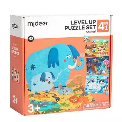 купить Головоломка Mideer CT1449 Puzzle Animăluțe, 4 în 1 в Кишинёве 