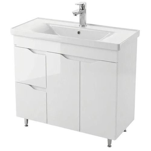 cumpără Dulap pentru lavoar Mashtab 11787 Print cu 2 sertare+usa 100cm Alb în Chișinău 