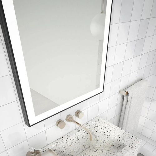 cumpără Oglindă baie Dubiel Vitrum LOGAN Black 75x120 LED touch în Chișinău 