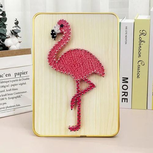 купить Набор для творчества miscellaneous DHACE28041 Set String Art 21x30 Flamingo в Кишинёве 
