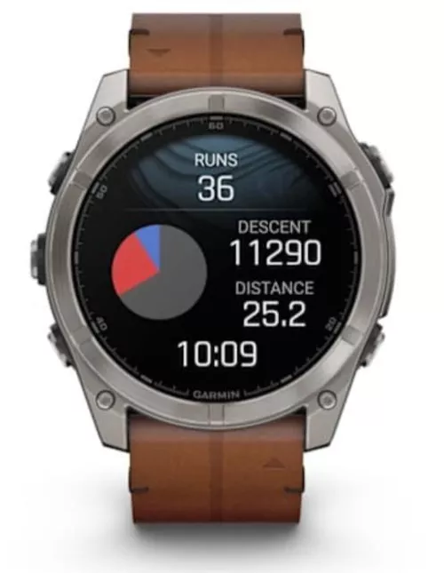 купить Смарт часы Garmin Fenix 8 – 51 mm, Sapphire, Titanium, Black with Chestnut Leather Band (010-02905-40) в Кишинёве 
