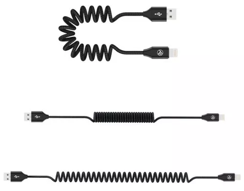 cumpără Cablu telefon mobil Tellur TLL155396 Cable USB - Lightning, 3A, 1.8m, EXTENDABLE Black în Chișinău 