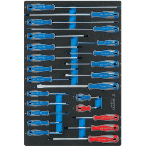 купить Отвёртка King Tony 9-31124MRV отвертки крестовые, шлицевые и TORX 24 пр. (FOAM) в Кишинёве 