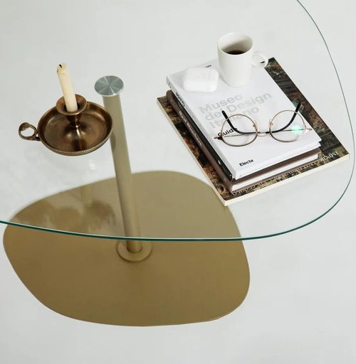 купить Журнальный столик Trendy Soho, Transparent, Aur в Кишинёве 