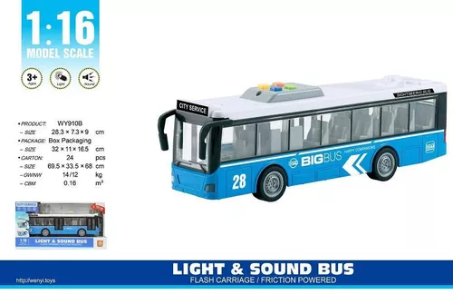 cumpără Mașină Wenyi WY910B 1:16 Autobuz cu fricțiune în Chișinău 