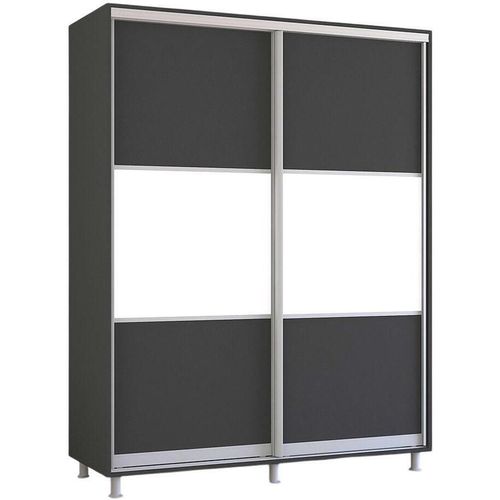 купить Шкаф Mobildor-Lux Aron cu uși glisante orizontal (150x60x200H cm) Anthracite в Кишинёве 