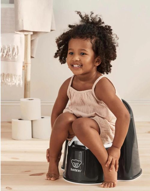 купить Детский горшок BabyBjorn 055256A Olita cu protectie spate Potty Chair Powder Black/White в Кишинёве 