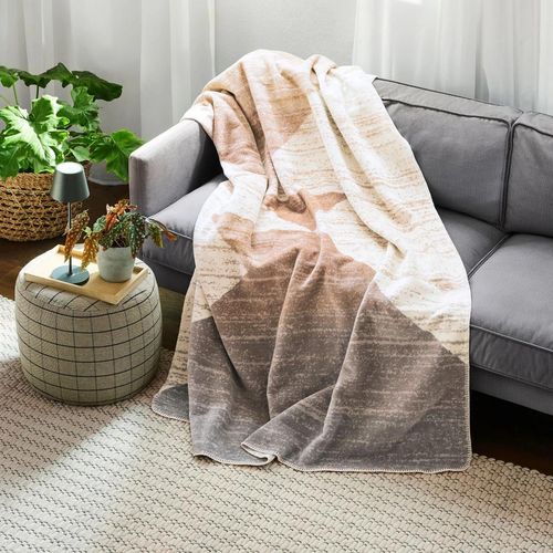 cumpără Textile de casă Ibena 3421/380 Jacquard Decke Minuf Beige/grey în Chișinău 