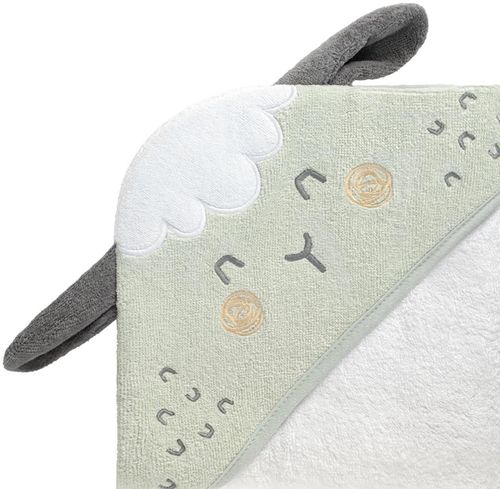 cumpără Accesoriu pentru baie Kikka Boo 31104010069 Prosop cu gluga Terry Sleepy Sheep, 90x90cm în Chișinău 