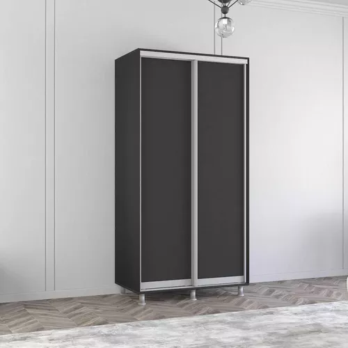 купить Шкаф Mobildor-Lux Раздвижные двери Aron-P из ДСП (110x60x240H см) Антрацит в Кишинёве 