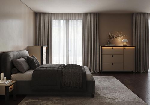 купить Комод Fabrik Home Clay 3 ящика + 1 дверь (c подсветкой) Кашемир в Кишинёве 