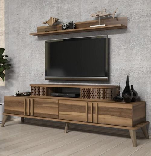 cumpără Comodă TV Trendy Eylul, Nuc 168x51x39cm în Chișinău 